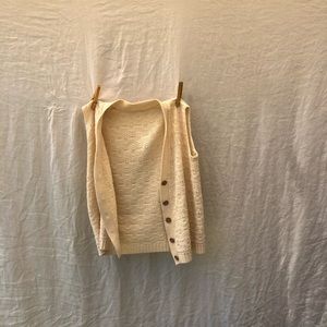 Vintage cream sweater vest
